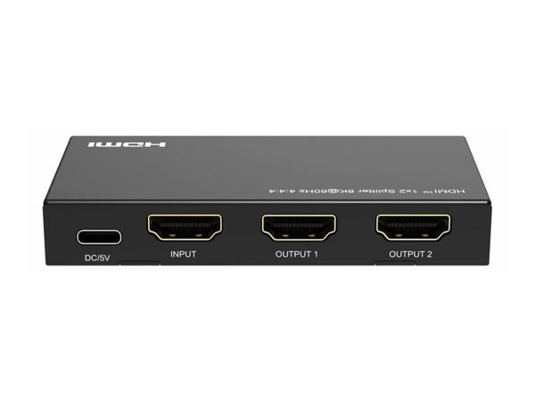 MicroConnect - Splitter - 8K60Hz, 4:4:4 - 2 x HDMI - stasjonær