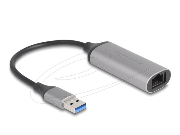 Delock - Nettverksadapter - USB-A - 10M/100M/1G/2.5G/5G Gigabit Ethernet x 1 - antrasitt