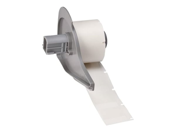 Brady - Vinyl - matt - permanent akryl-adhesiv - 102 mikroner - hvit - 25.4 x 25.4 mm 250 etikett(er) (1 rull(er) x 250 merkelapper - for Brady BMP...