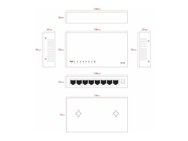 Lanview LVN-DESK-8PORT-1G