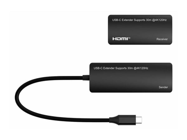 MicroConnect - Videoforlenger - HDMI, USB-C - over CAT 6 - opp til 30 m