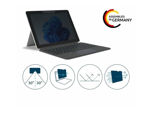 Kensington Tietoturvasuoja Surface Laptop Go 1/2/3 kannettavalle 2-puoleinen, 31,5 cm (12.4"), 3:2, Kannettava tietokone, Kehyksetön näytön yksityi...