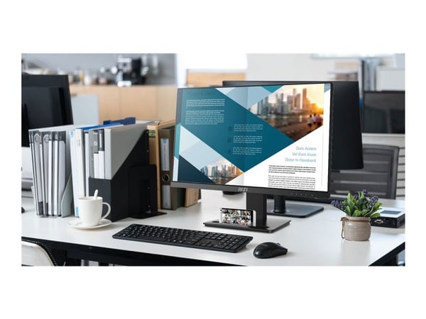 MSI PRO MP243X - LED-skjerm - 24" (23.8" synlig) - 1920 x 1080 Full HD (1080p) @ 100 Hz - IPS - 300 cd/m² - 1000:1 - HDMI, DisplayPort - høyttalere
