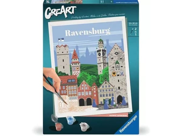 Ravensburger 23685, Malinger inkludert, Gutt/Jente, Fargelegg etter tall