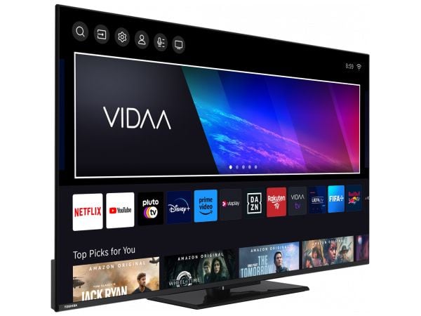 Dynabook Toshiba 55QV3463DG - 55" Diagonalklasse LED-bakgrunnsbelyst LCD TV - QLED - Smart TV - 4K UHD (2160p) 3840 x 2160 - HDR