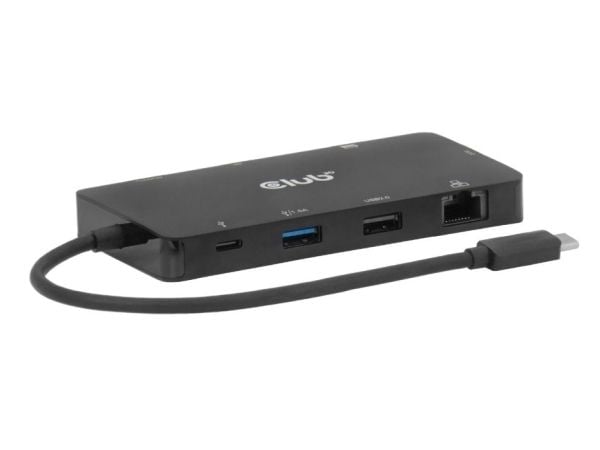 Club 3D - Dokkingstasjon - for skrivebord, bærbar - USB-C - HDMI - 1GbE