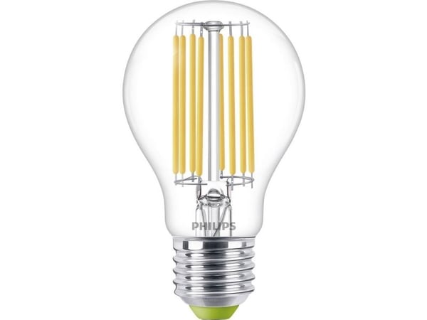 Philips - LED - form: A60 - klar finish - E27 - 4 W (ekvivalent 60 W) - varmt hvitt lys - 2700 K - blank (en pakke 3)