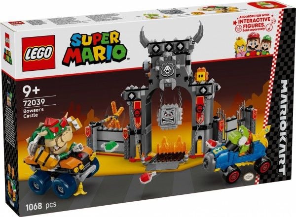 LEGO 72039 rakennussarja, 1068 osaa, Mario Kart Bowser's Castle, ikä 9+
