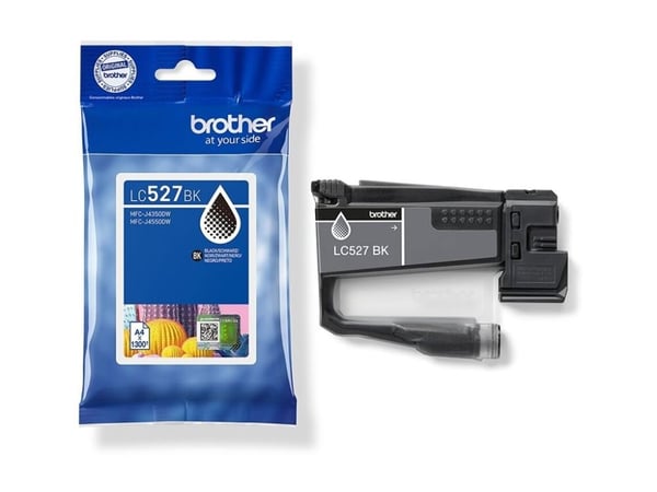 Brother LC527BK, Svart, Pigmentbasert blekk, 1 stk, 1300 sider, Enkeltpakke