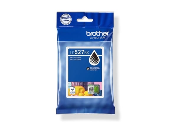 Brother LC527BK, Svart, Pigmentbasert blekk, 1 stk, 1300 sider, Enkeltpakke