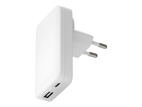 dbramante1928 re-charge Pro - Strømadapter - slank - 45 watt - 2 utgangskontakter (USB-C, USB) - hvit