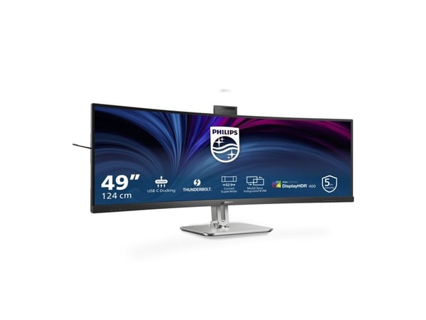 Philips 49B2U6903CH - 6000 Series - LED-skjerm - kurvet - 49" (48.8" synlig) - 5120 x 1440 SuperWide @ 100 Hz - VA - 500 cd/m² - 3000:1 - DisplayHD...