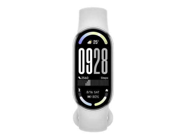 Xiaomi Smart Band 10 - Aktiivisuudenseuranta hihnalla - TPU - Rannekoko: 135-210 mm - Näyttö 1.72" - Bluetooth - 15.95 g - glacier silver - Jäähopea