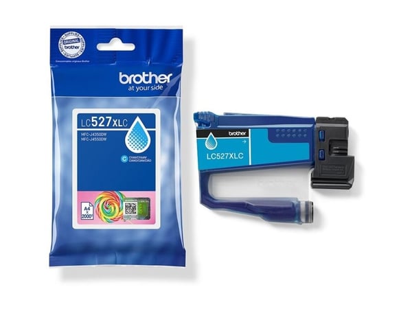 Brother LC527XLC - Høy ytelse - cyan - original - pute pakke - blekkpatron - for Brother MFC-J4350DW, MFC-J4550DW, MFC-J6760DW