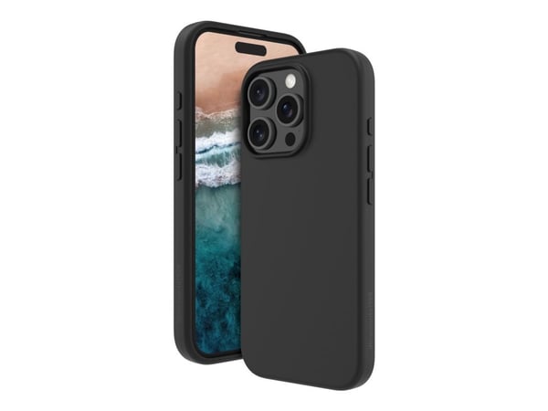 dbramante1928 Monaco - Baksidedeksel for mobiltelefon - MagSafe-samsvar - silikon, plastikk - nattsvart - for Apple iPhone 16 Pro Max