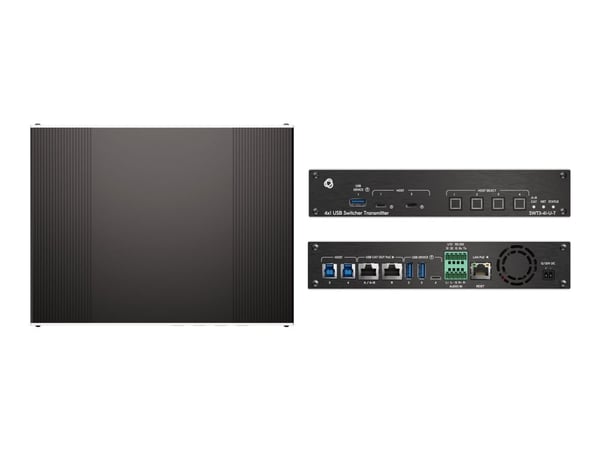 Kramer Electronics SWT3-41-U-T, 10 Gbit/s, Tila, musta, Alumiini, 214 mm, 163 mm