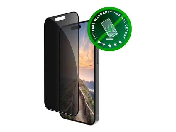 dbramante1928 eco, Apple, iPhone 16/15, Pölynkestävä, Naarmuuntumaton, Musta, Läpinäkyvä, 1 kpl