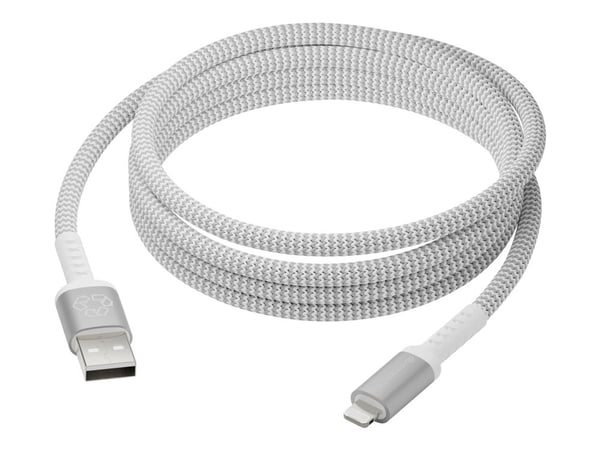 dbramante1928 re-charge - Lightning-kabel - USB hann til Lightning hann - 2.5 m - braided, 100 % resirkulert plast