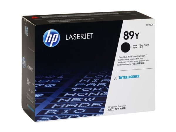 HP 89Y - Høykapasitets - svart - original - LaserJet - tonerpatron (CF289Y)