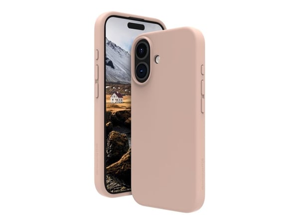 dbramante1928 Monaco - Baksidedeksel for mobiltelefon - MagSafe-samsvar - silikon, plastikk - rosa sand - for Apple iPhone 16