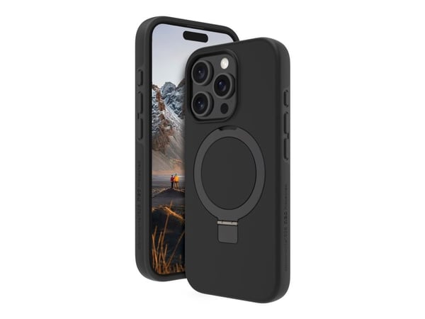 dbramante1928 Iceland Ultra - Baksidedeksel for mobiltelefon - stativ - MagSafe-samsvar - D3O, plastikk - svart - for Apple iPhone 16 Pro Max