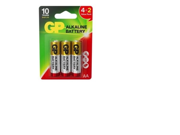 GP-batterier 15Ar 4+2 st (AA)