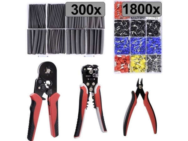 TRU COMPONENTS TC-13377596 Kabelsko-sortiment Delvist isoleret 1 sarja