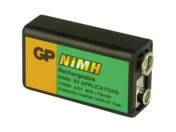 GP GP GP Ni-MH Industrial 170 R9H 9 V-blokkiakku NiMH 9,6 V 170 mAh 1 stk