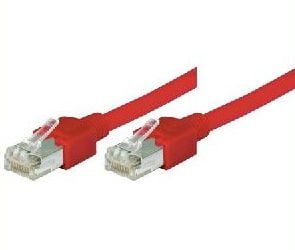 Datwyler patchkabel S/UTP, Cat 5e, rød, 0,5 m svært fleksibel, med Hirose-plugger TM11 (71900R)