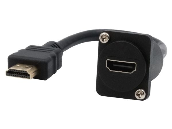 Sovitin 20cm HDMI-pistorasia->pistoke D-tyyppi