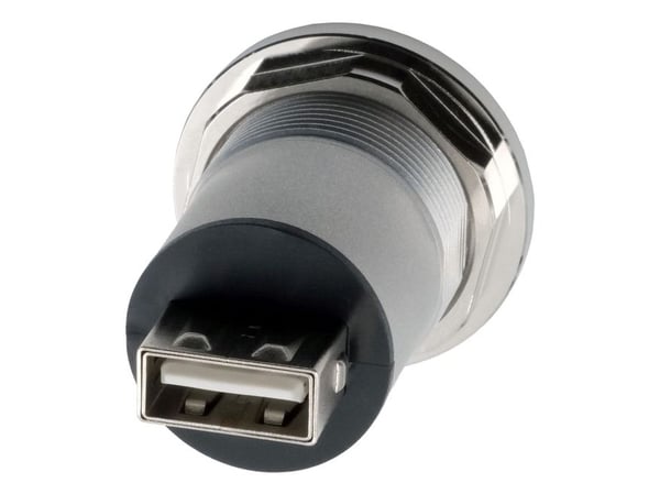 Sovittimen asennus USB-A-pistorasia->pistorasia USB2.0,metalli,USB-A->USB-A