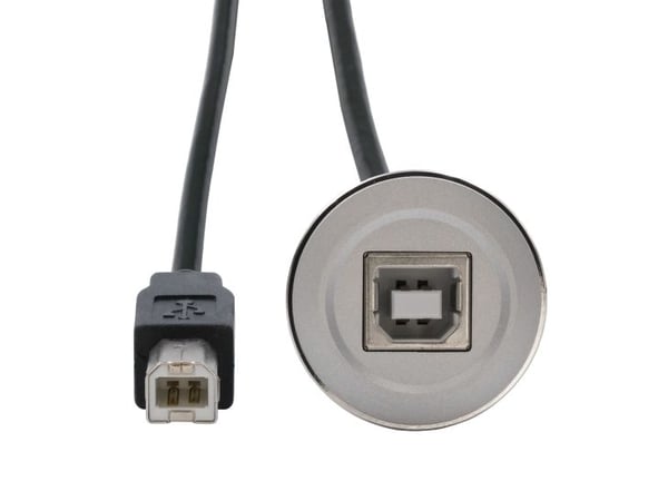 Adapteri 30cm USB-B pistorasia->pistoke langallinen, asennus, asennus