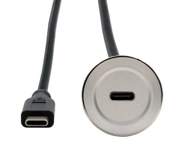 EXSYS EX-49183, 0,3 m, USB C, USB C, USB 3.2 Gen 2 (3.1 Gen 2), 10 Gbit/s, Sort, Sølv