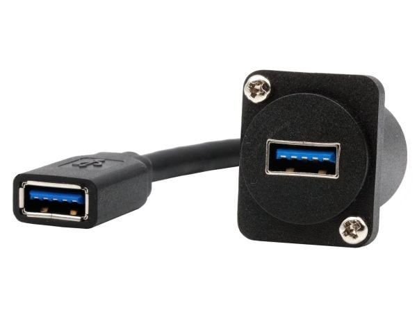 EXSYS EX-49165, 0,2 m, USB A, USB A, USB 3.2 Gen 1 (3.1 Gen 1), 5 Gbit/s, Sort