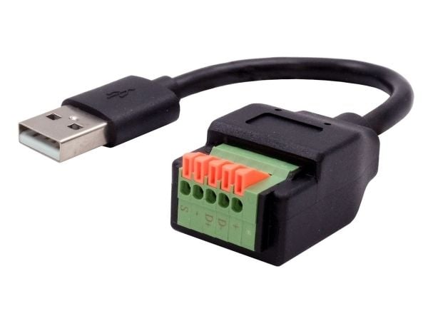 EXSYS EX-49129, 0,15 m, USB A, 5-pin terminal block, USB 2.0, 0,48 Gbit/s, Sort