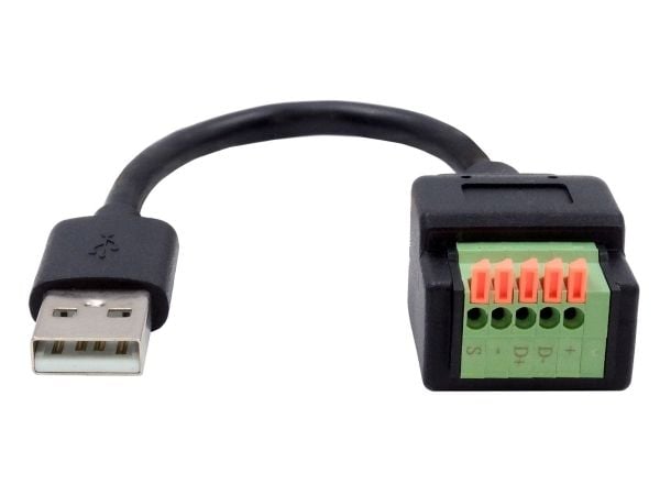 EXSYS EX-49129, 0,15 m, USB A, 5-pin terminal block, USB 2.0, 0,48 Gbit/s, Sort