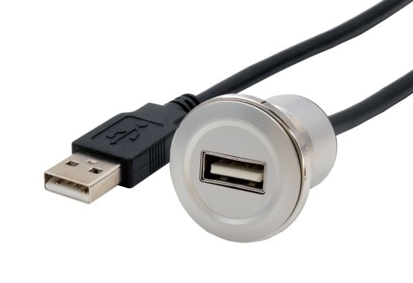Adapter 30cm USB-A uttag->kontakt kabelansluten, installation