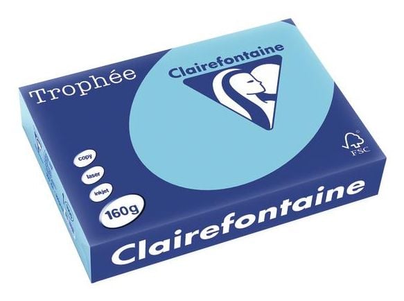 Clairefontaine Trophée, Kopiointi, A4 (210x297 mm), 250 arkkia, 160 g/m², Vaaleansininen
