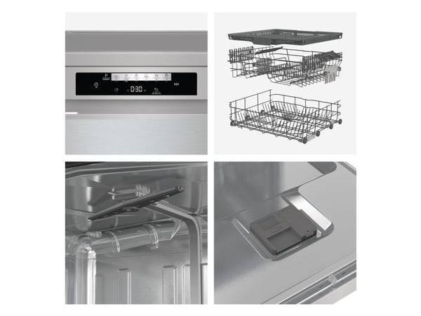 Hisense Dishwasher, Freestanding, Full size (60 cm), Silver, Touch, 16 place settings, C