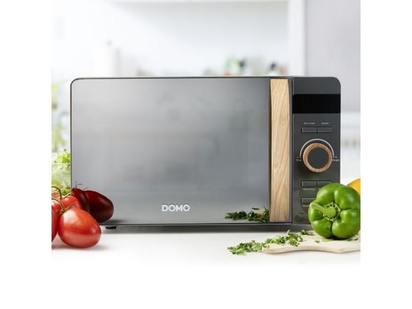 Domo DO3420, Benkeplate, Solo mikrobølge ovn, 20 l, 800 W, Innebygd skjerm, Knapper, Rotasjon
