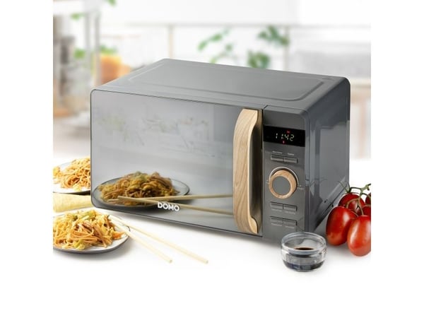Domo DO3420, Benkeplate, Solo mikrobølge ovn, 20 l, 800 W, Innebygd skjerm, Knapper, Rotasjon