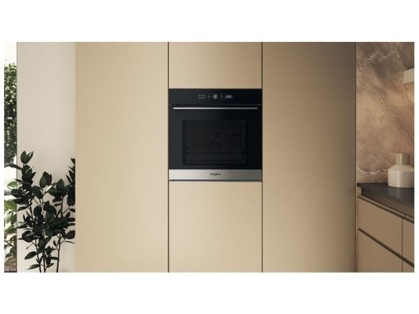 Whirlpool WOI5S8PPM1SXA, Medium, Elektrisk ovn, 73 l, 73 l, Hydrolytisk + pyrolytisk, Innebygget