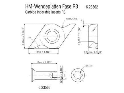 Metabo 623562000, Chamfer cutter, Terästä, Pronssi, 10 kpl