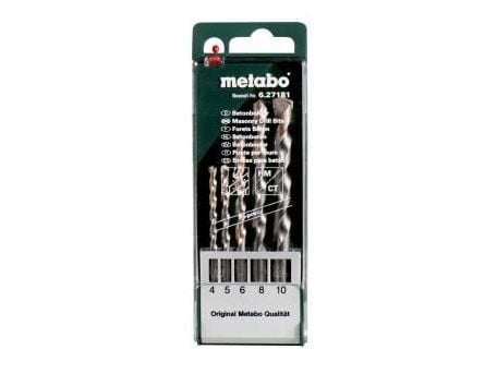 Metabo 627181000, Drill, For murverk, Høyrehåndsrotasjon, Hård Betong, Naturstein, 130°, Sylindrisk Skaft