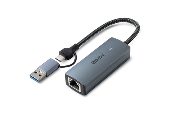 Lindy 43415, USB 3.2 Gen 2 (3.1 Gen 2) Type-C, 5000 Mbit/s, Grå, Aluminium, Plast, Rund kabel, 0,15 m