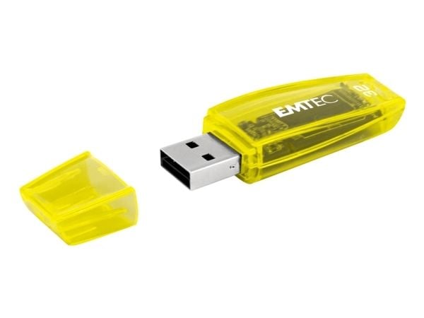 Emtec C410 Neon, 32 GB, USB A-tyyppi, 2.0, Suojus, Oranssi, Keltainen
