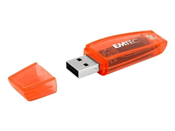 Emtec C410 Neon, 32 GB, USB A-tyyppi, 2.0, Suojus, Oranssi, Keltainen