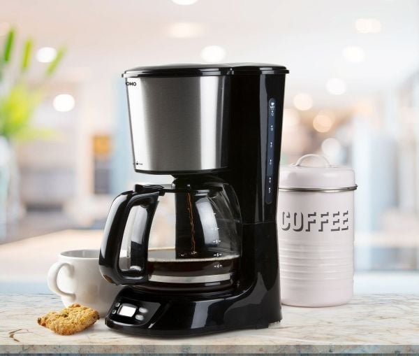 Domo DO1065K, Espressokone, 1,5 L, Jauhettu kahvi, 1000 W, musta