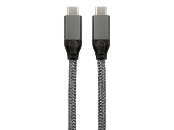 Kaapeli USB3.2 Gen 2x2 1m harmaa 100W USB-C pistoke molemmin puolin,20Gbit/s