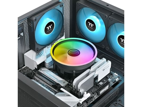 Thermaltake UX150-L ARGB Sync, Luftkjøler, 13 cm, 500 RPM, 2400 RPM, Sort